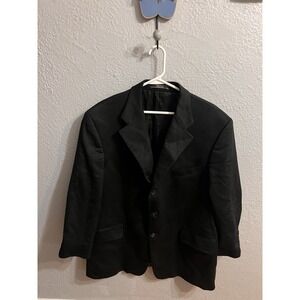 Arnold Brant Mens Black 3‎ Btn 100% Cashmere Blazer 46R Canada Made